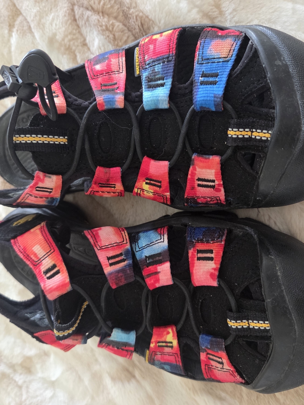 Keen Kids Black Sandals with Multicolor Accents